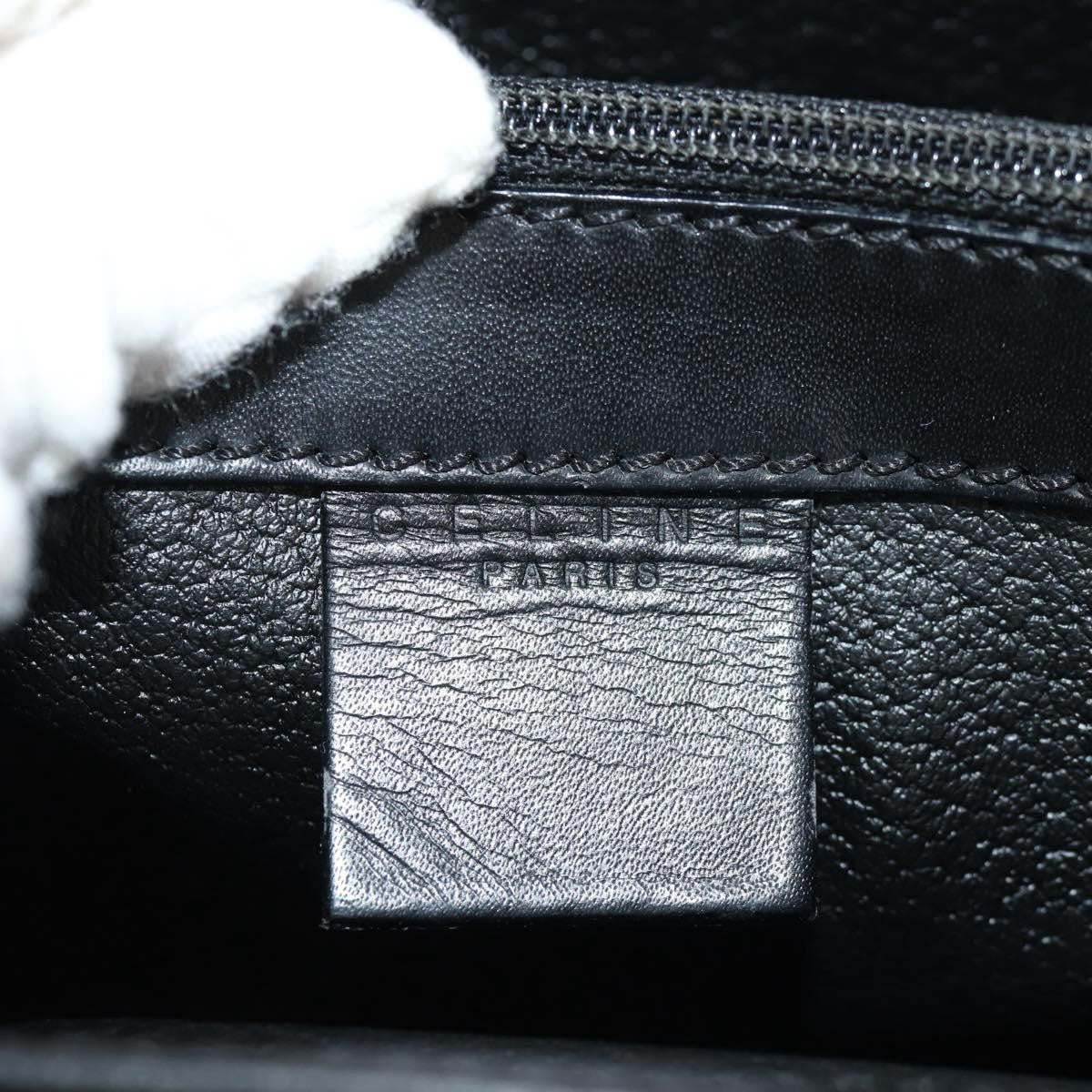 Celine Vintage Convertible Top Handle Bag Macadam Coated Canvas, BROWN, PVC, Handbag