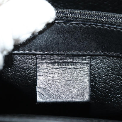 Celine Vintage Convertible Top Handle Bag Macadam Coated Canvas, BROWN, PVC, Handbag