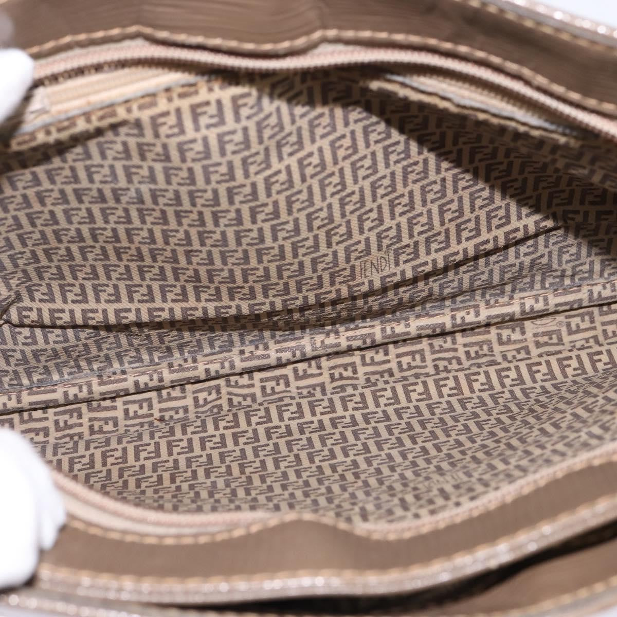 Fendi Vintage Zip Crossbody Bag Zucchino Canvas, BEIGE, CANVAS, Shoulder bag