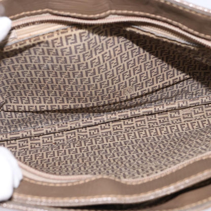 Fendi Vintage Zip Crossbody Bag Zucchino Canvas, BEIGE, CANVAS, Shoulder bag