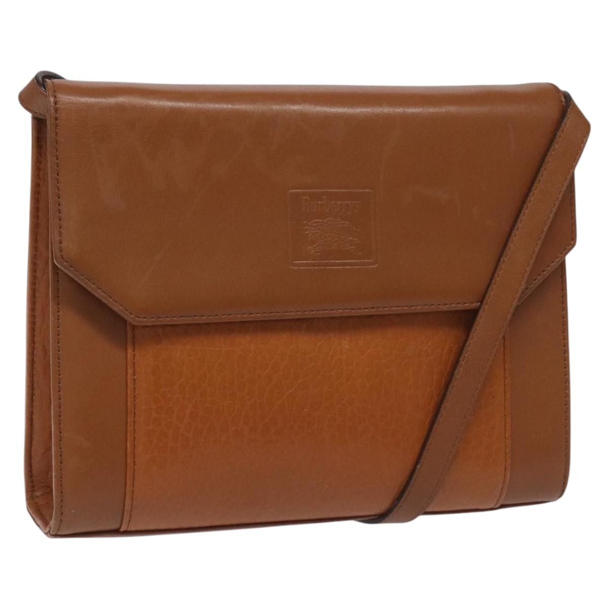 Burberry Vintage Flap Crossbody Bag Leather, BROWN, LEATHER, Shoulder bag