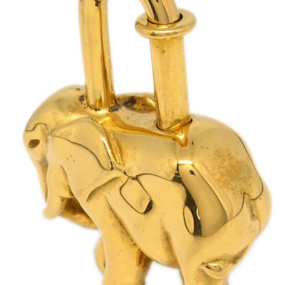 Hermes Elephant Cadena Lock Charm Metal, GOLD, GOLD_PLATED, Charms and Keychains