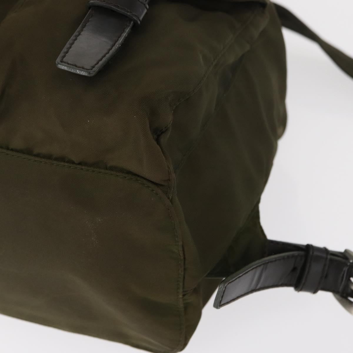 Prada Double Front Pocket Backpack Tessuto, KHAKI, NYLON, Backpack