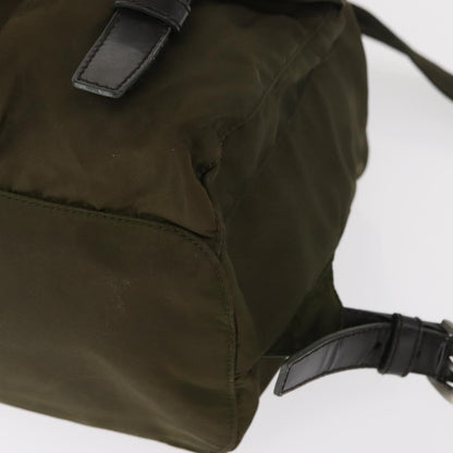 Prada Double Front Pocket Backpack Tessuto, KHAKI, NYLON, Backpack