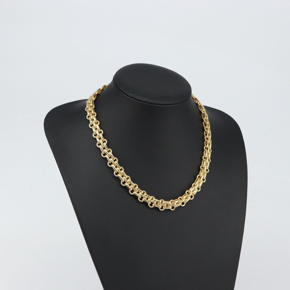 Christian Dior Vintage CD Clasp Chain Necklace Metal, GOLD, METAL, Necklace