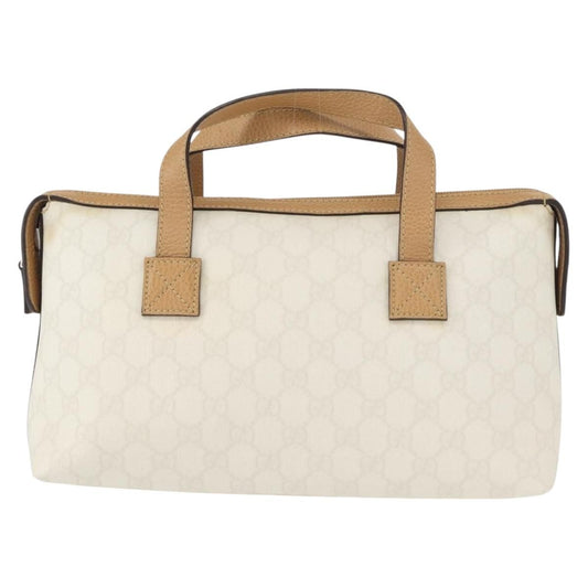 Gucci Vintage Handbag Canvas, White, PVC, Handbag