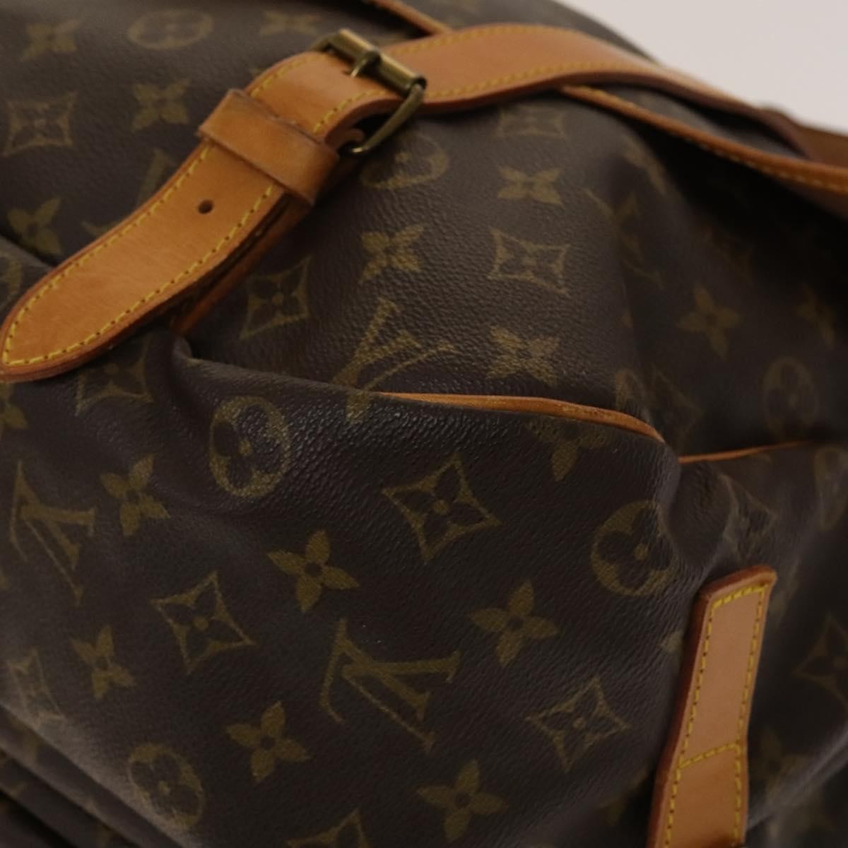Louis Vuitton Saumur Handbag Monogram Canvas, BROWN, CANVAS, Shoulder bag