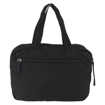 Prada Vintage Zip Handbag Tessuto, Black, Nylon, Handbag