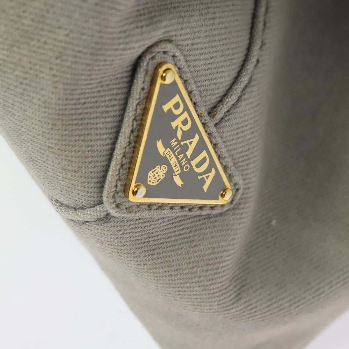 Prada Canapa Tote Canvas, GRAY, CANVAS, Tote bag