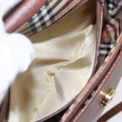 Burberry Vintage Shoulder Bag Leather, BROWN, LEATHER, Shoulder bag