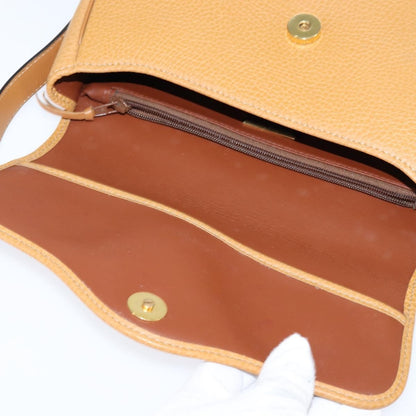 Christian Dior Vintage CD Logo Shoulder Bag Leather, BROWN, LEATHER, Shoulder bag