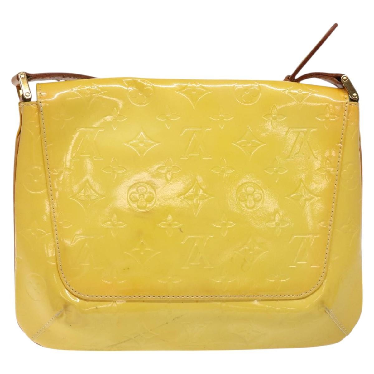 Louis Vuitton Thompson Street Handbag Monogram Vernis, YELLOW, PATENT_LEATHER, Handbag