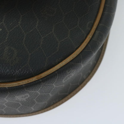 Christian Dior Vintage Honeycomb Flap Crossbody Bag Canvas and Leather, BLACK, CANVAS, Crossbody bag