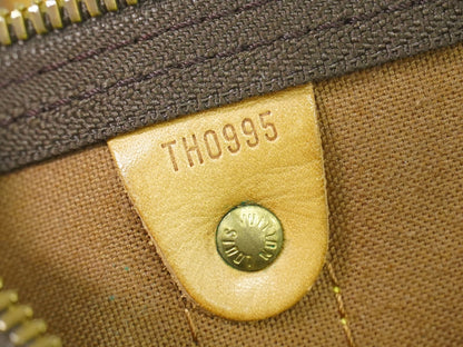 Louis Vuitton Keepall Bandouliere Bag Monogram Canvas, BROWN, CANVAS, Travel bag