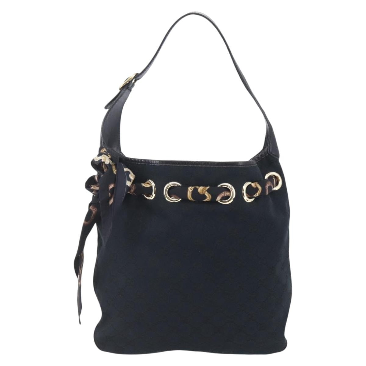 Gucci Positano Hobo GG Canvas, BLACK, CANVAS, Shoulder bag