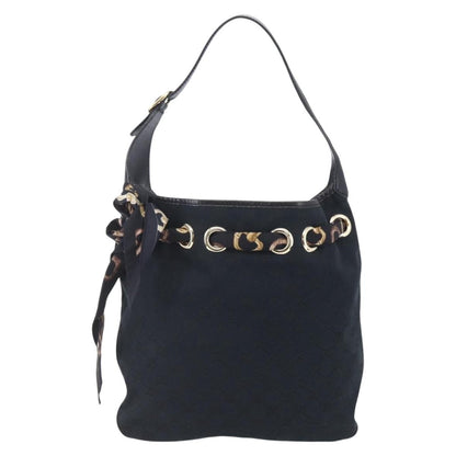 Gucci Positano Hobo GG Canvas, BLACK, CANVAS, Shoulder bag
