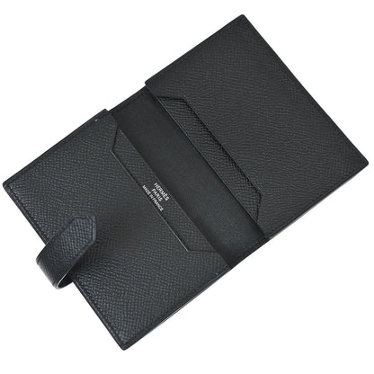Hermes Bearn Wallet Epsom, Black, Leather, Wallet