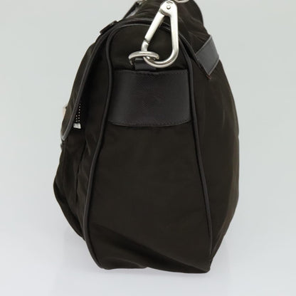 Prada Vintage Flap Shoulder Bag Nylon, KHAKI, NYLON, Shoulder bag