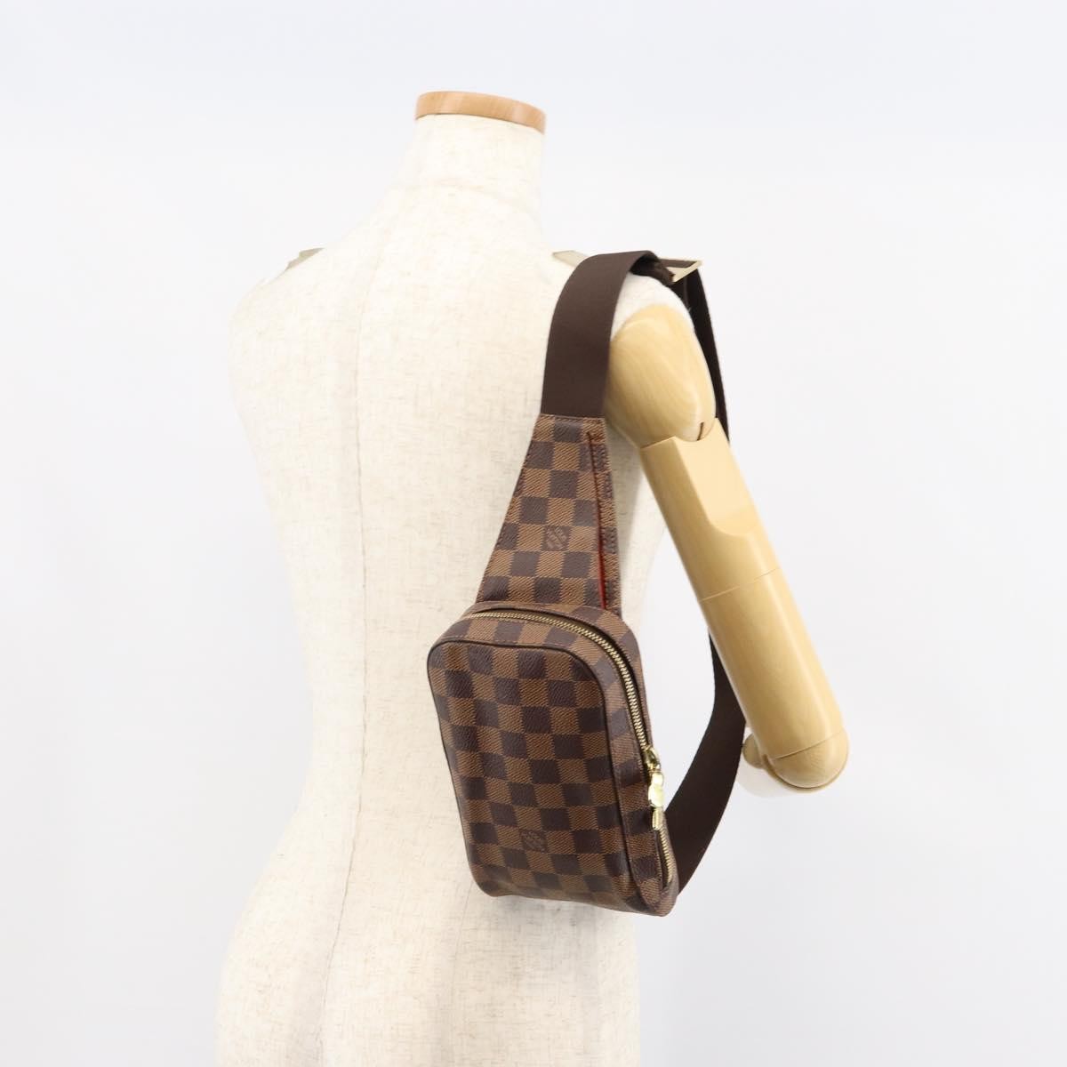 Louis Vuitton Geronimos Waist Bag Damier, BROWN, CANVAS, Clutche & pouche