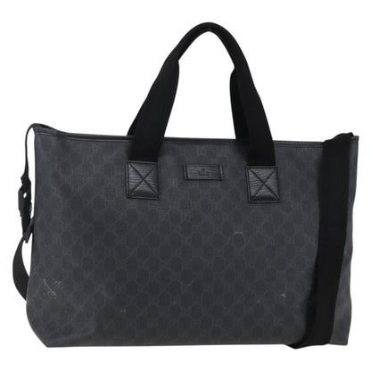 Gucci Convertible Zip Tote GG Canvas, BLACK, PVC, Tote bag