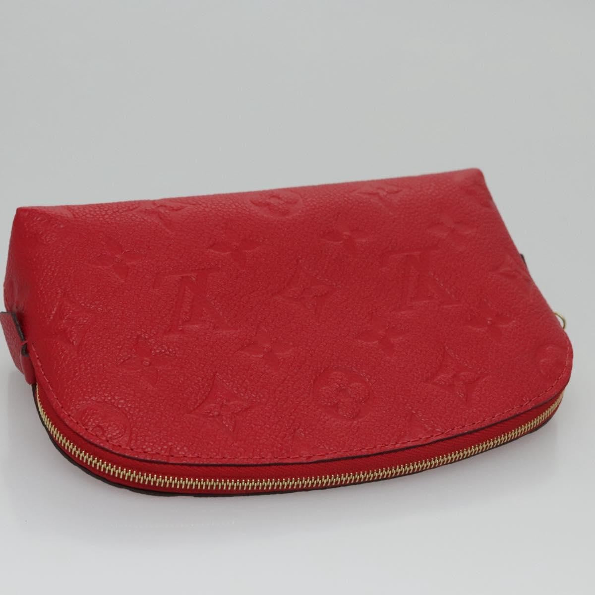 Louis Vuitton Cosmetic Pouch Monogram Empreinte Leather, RED, LEATHER, Toiletry Case