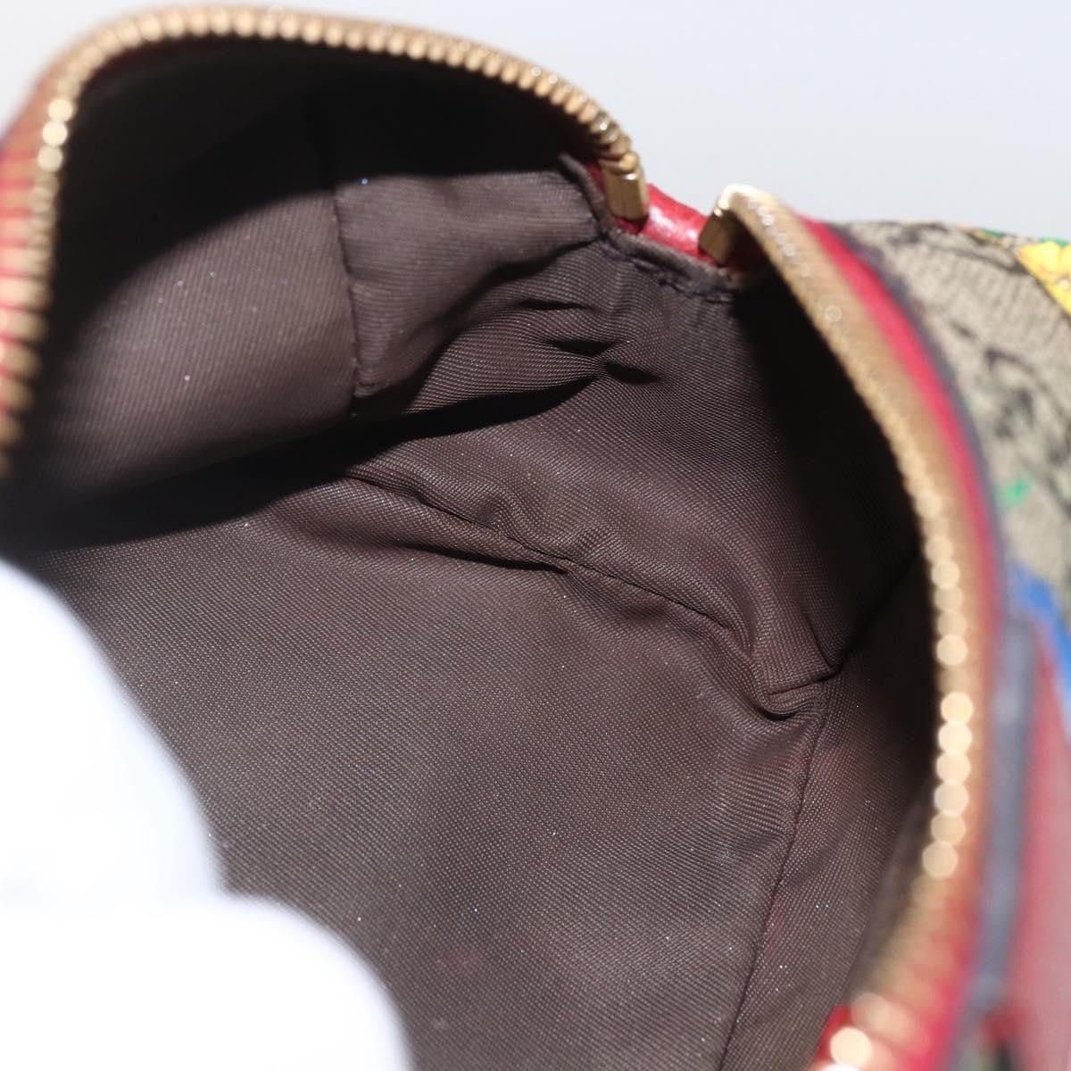 Gucci Ophidia Cosmetic Pouch Flora GG Coated Canvas, BEIGE, PVC, Clutche & pouche