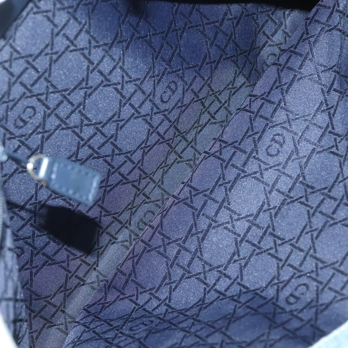 Christian Dior Vintage Lady Dior Bag Cannage Quilt Denim, BLUE, CANVAS, Tote bag