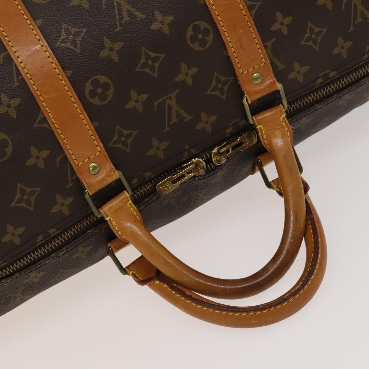 Louis Vuitton Keepall Bag Monogram Canvas, BROWN, CANVAS, Travel bag