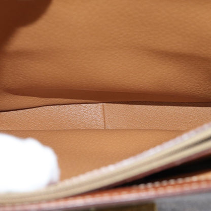 Celine Vintage Convertible Top Handle Bag Macadam Coated Canvas, BROWN, CANVAS, Handbag