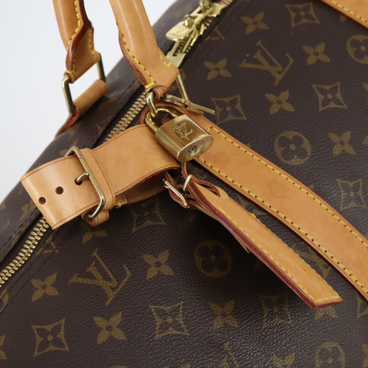 Louis Vuitton Keepall Bag Monogram Canvas, BROWN, CANVAS, Travel bag