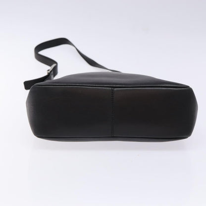 Salvatore Ferragamo Gancini Shoulder Bag Leather, BLACK, LEATHER, Shoulder bag