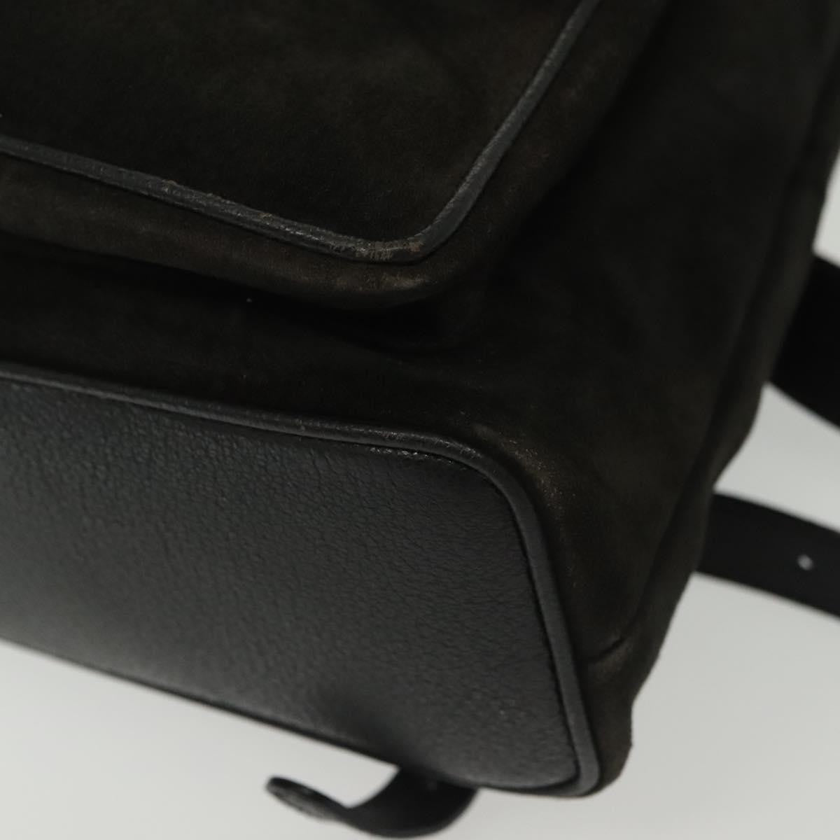 Gucci Bamboo Tassel Backpack Suede, BLACK, SUEDE, Backpack