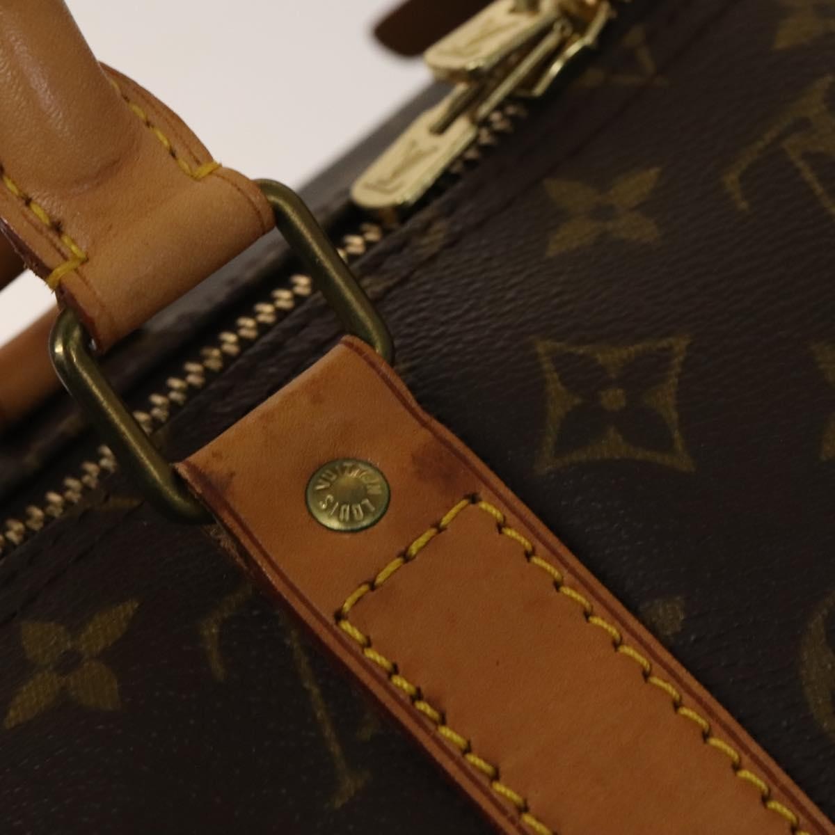 Louis Vuitton Keepall Bag Monogram Canvas, BROWN, CANVAS, Travel bag