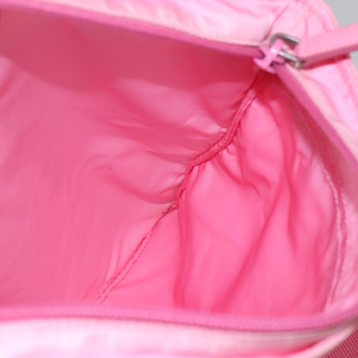 Prada Front Pocket Messenger Bag Tessuto, PINK, NYLON, Shoulder bag