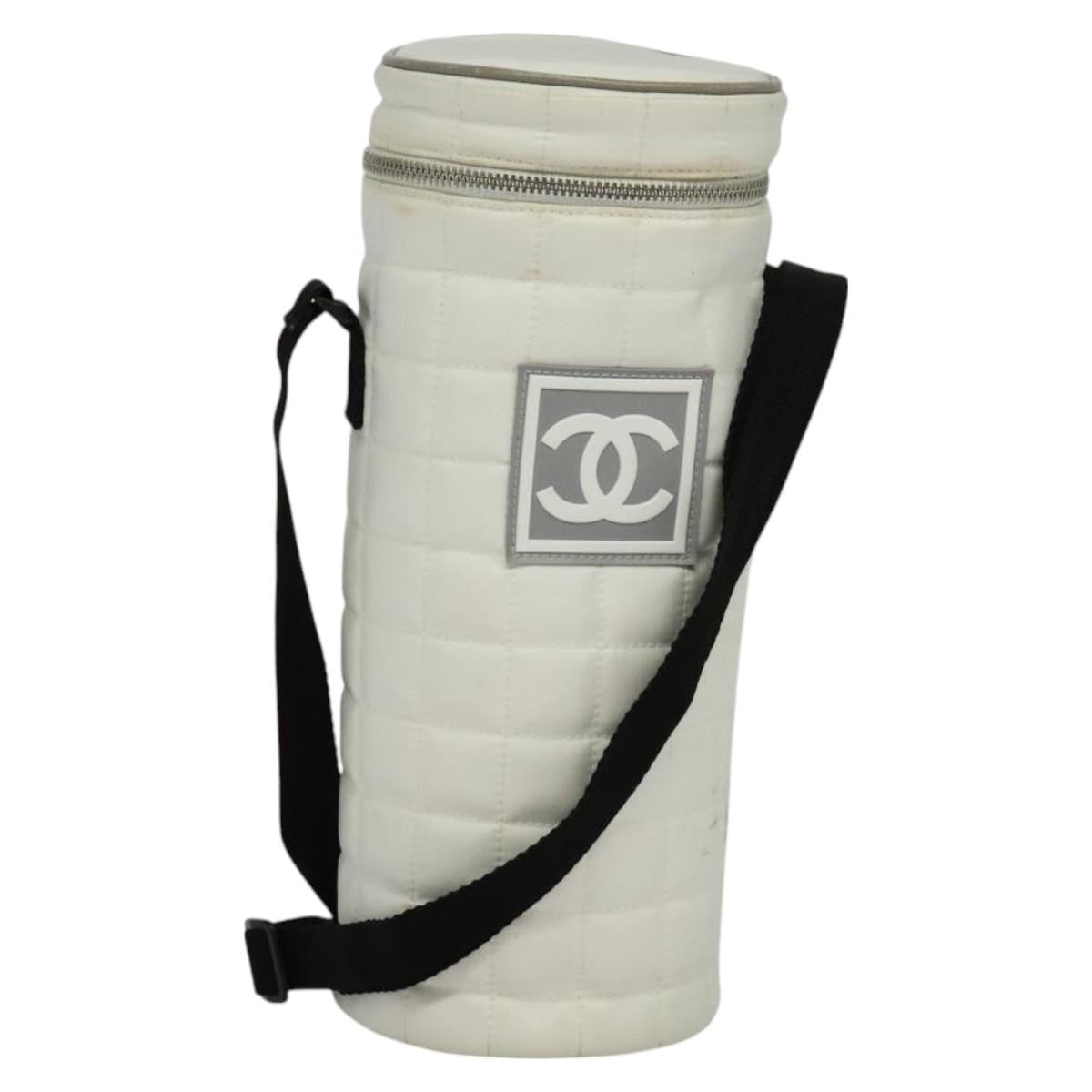Chanel Sport Line Bottle Holder Nylon, WHITE, NYLON, Clutche & pouche