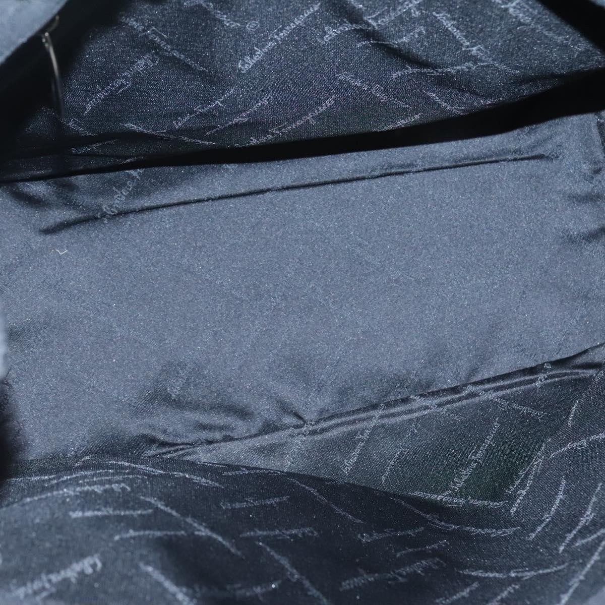 Salvatore Ferragamo Gancini Tote Canvas, BLACK, CANVAS, Tote bag