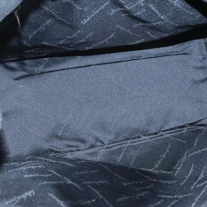 Salvatore Ferragamo Gancini Tote Canvas, BLACK, CANVAS, Tote bag