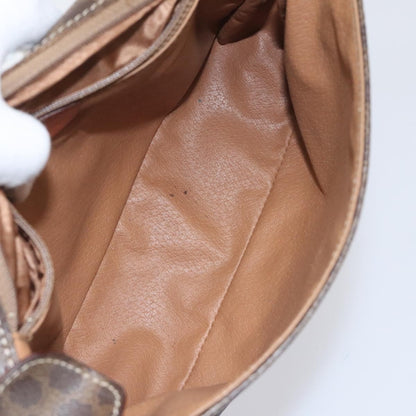 Celine Vintage Macadam Shoulder Bag Canvas, BROWN, CANVAS, Shoulder bag