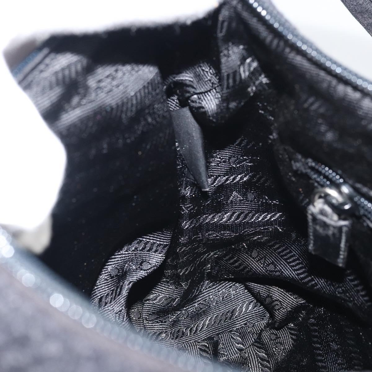 Prada Vintage Shoulder Bag Wool, BLACK, WOOL, Shoulder bag