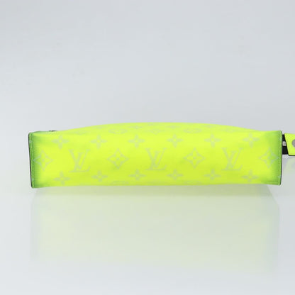 Louis Vuitton Pochette Voyage Monogram Taigarama, YELLOW, LEATHER, Clutche & pouche