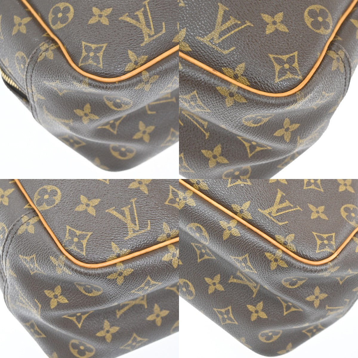 Louis Vuitton Deauville Handbag Monogram Canvas, BROWN, CANVAS, Handbag