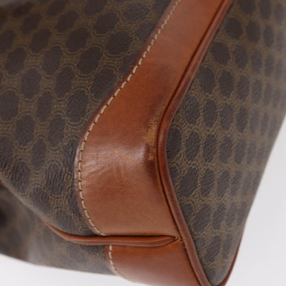 Celine Vintage Macadam Handbag Canvas and Leather, BROWN, CANVAS, Handbag