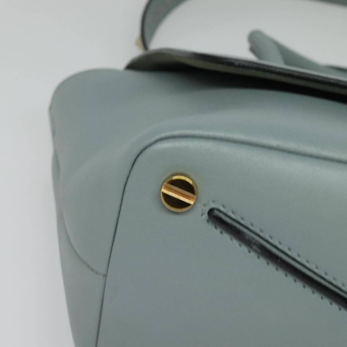 Valentino Garavani Demilune Flap Satchel Leather, BLUE, LEATHER, Handbag