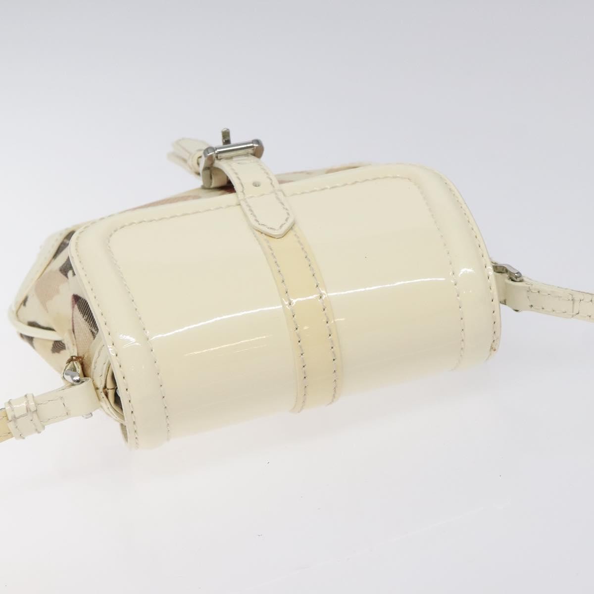 Burberry Flap Shoulder Bag Canvas, BEIGE, CANVAS, Shoulder bag