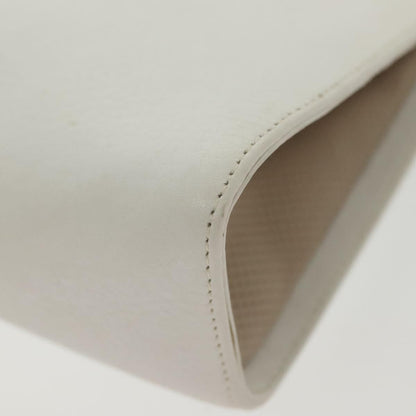 Loewe Flat Zip Pouch Leather, WHITE, LEATHER, Clutche & pouche