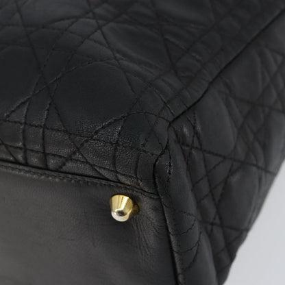 Christian Dior Vintage Lady Dior Bag Cannage Quilt Lambskin, BLACK, LEATHER, Handbag