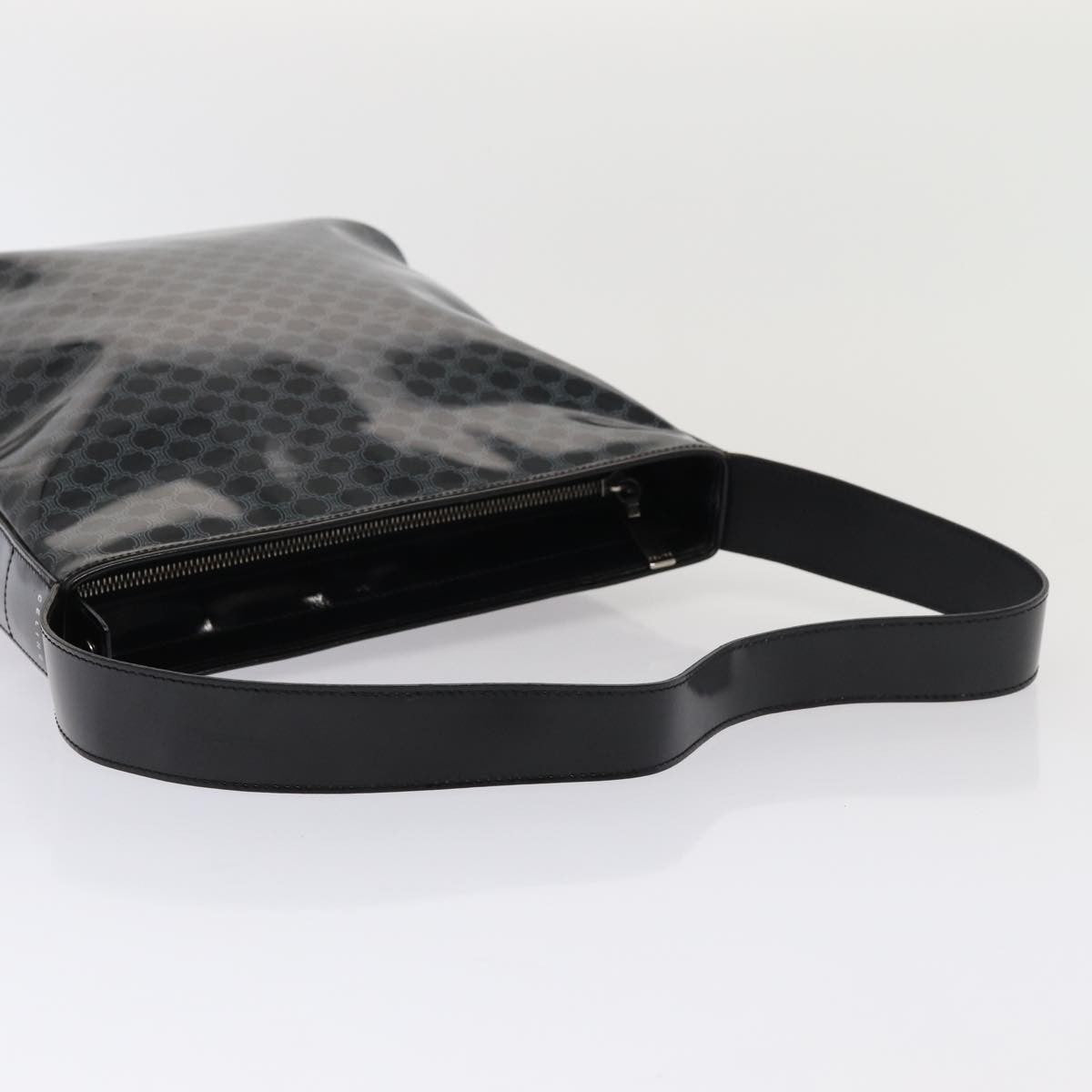 Celine Vintage Macadam Shopper Tote Venyl, BLACK, CANVAS, Tote bag