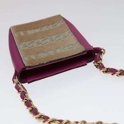 Chanel Chain Cigarette Case Leather, PINK, LEATHER, Clutche & pouche
