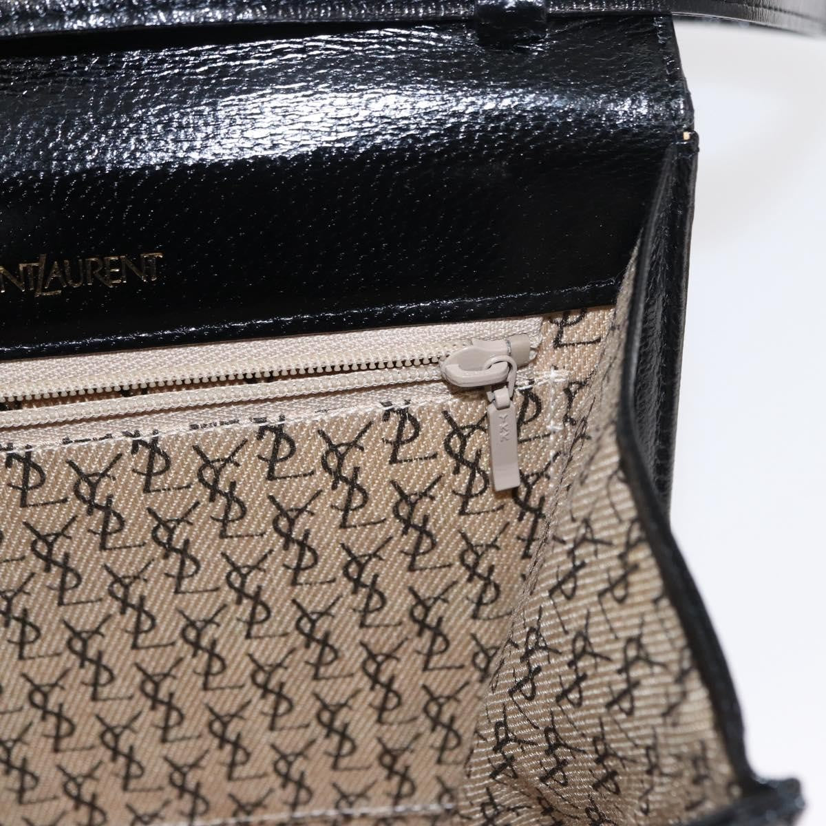 Saint Laurent Vintage Shoulder Bag Leather, BLACK, LEATHER, Shoulder bag