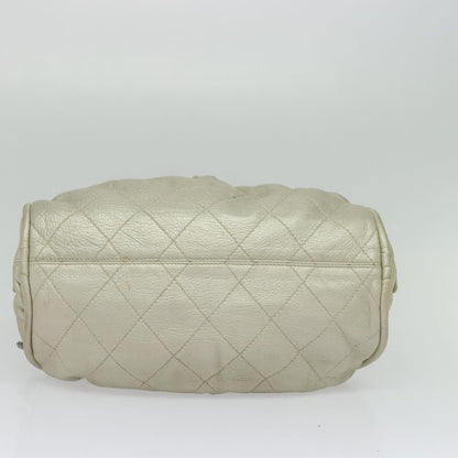 Chanel Le Marais Bowler Bag Quilted Leather, SILVER, LEATHER, Handbag